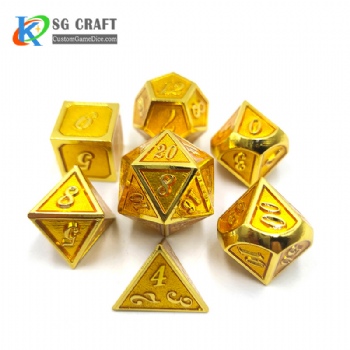 SGHSM2019 Yellow Color Enamel Metal Dice