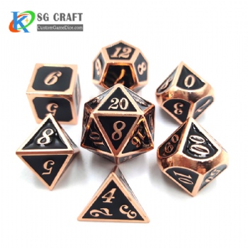 SGHSM2019 Black Color Enamel Metal Dice