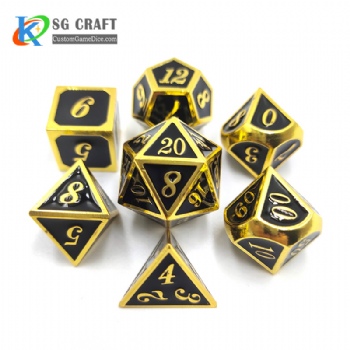 SGHSM2019 Black Color Enamel Metal Dice