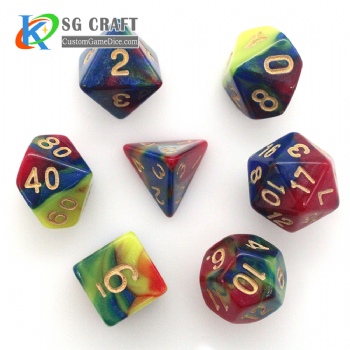 TQ04 3 Colors Swirl Dice Set