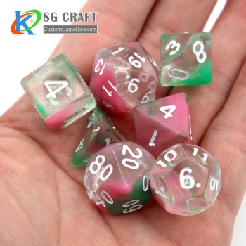 TQ11 2 colors Transparent Nebula Dice Set