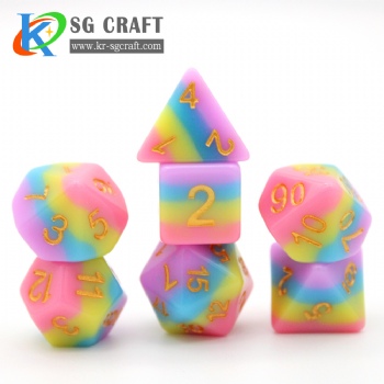 SG4-1 Rainbow Resin dice