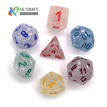 SG10 rainbow number color dice set