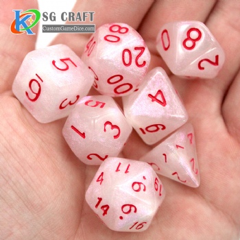 TQ03-2 Clear Chameleon Glitter Dice Set