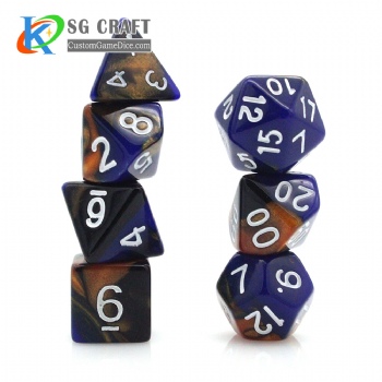 TQ04-2 3 Colors Swirl Dice Set