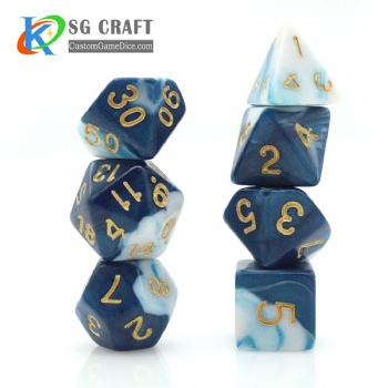 TQ05-1 2 Colors Swirl Dice Set