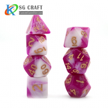 TQ05-2 2 Colors Swirl Dice Set