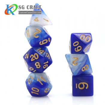 TQ05-3 2 Colors Swirl Dice Set