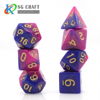 TQ05-4 2 Colors Swirl Dice Set