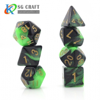 TQ05-6 2 Colors Swirl Dice Set