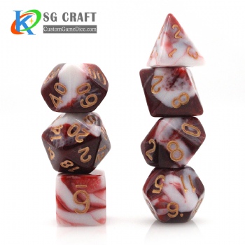 TQ05-5 2 Colors Swirl Dice Set