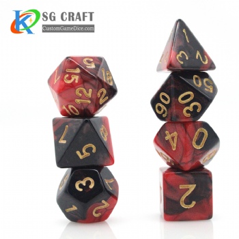 TQ05-9 2 Colors Swirl Dice Set