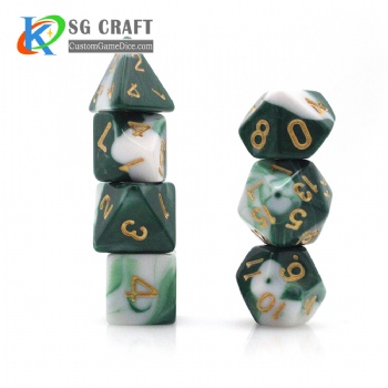 TQ05-12  2 Colors Swirl Dice Set