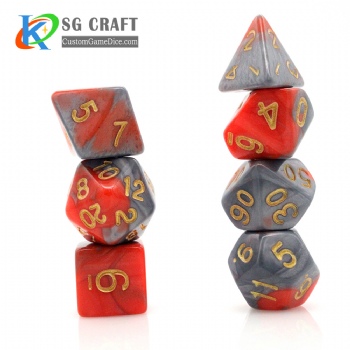 TQ05-14  2 Colors Swirl Dice Set