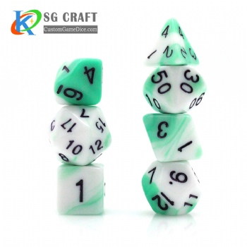 TQ05-15  2 Colors Swirl Dice Set