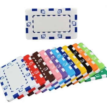 European Square Poker Chips Stripe